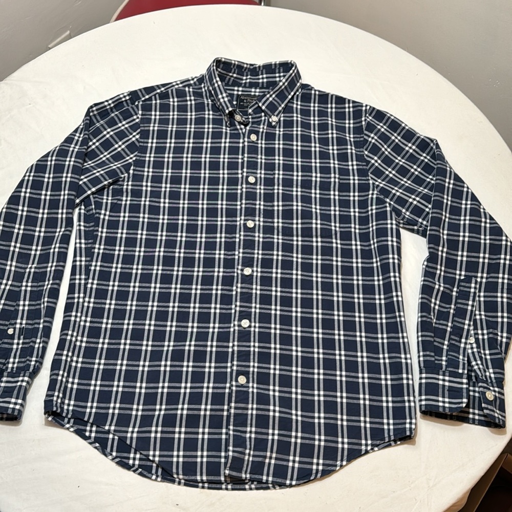 EUC Abercrombie men’s casual button down shirt SZ L